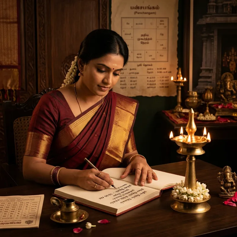 Planning an auspicious event using traditional Tamil calendar timings